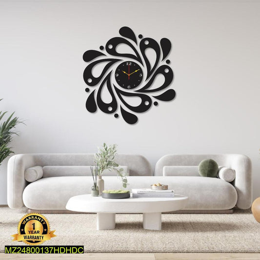 Modern Black Drop-Shaped Wall clock 24*24"